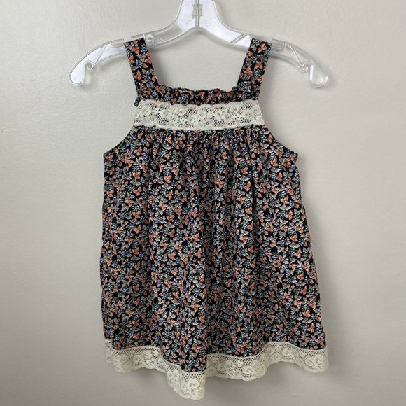 Vintage 1970s/80s Floral Sundress, Kids Size 6, Prairie, Cottagecore - Picture 2 of 5